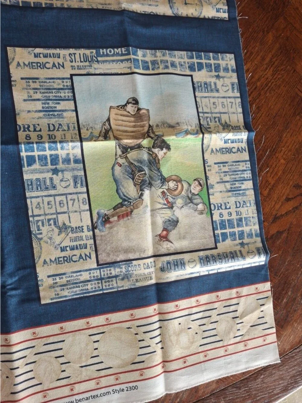 Game Time Baseball Fabric Skyline Studio Benartex #2300 -22